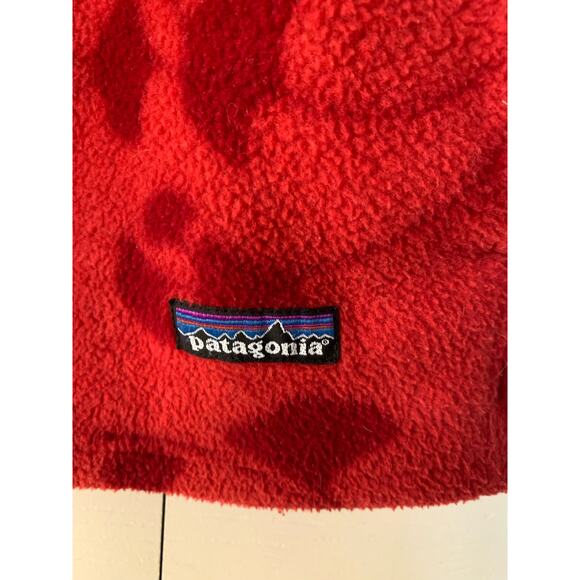 Patagonia Synchilla Aegean sea in big stripe red XS women c.2005 - Picture 4 of 8
